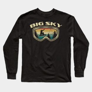 Snowboard Big Sky Montana Goggles Big Air Snow Long Sleeve T-Shirt